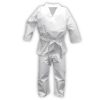 Taekwondo Gi 100% Polyester Cotton White Black Suit 4